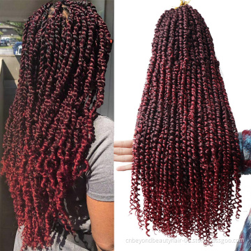 Passion Twist Crochet Hair 22 inches Wholesale braiding hair for women Synthetic Crochet Braid Hair Bulk